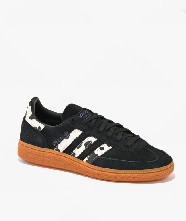 adidas Originals Handball Spezial Cow Core Black, Violet & Cloud White Shoes - adidas