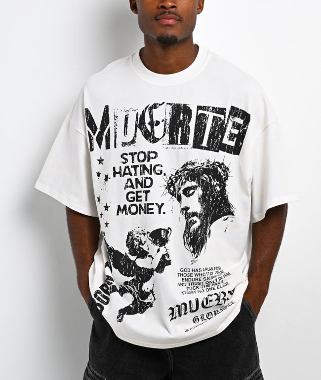Hasta Muerte Stop Hating White T-Shirt - Hasta Muerte