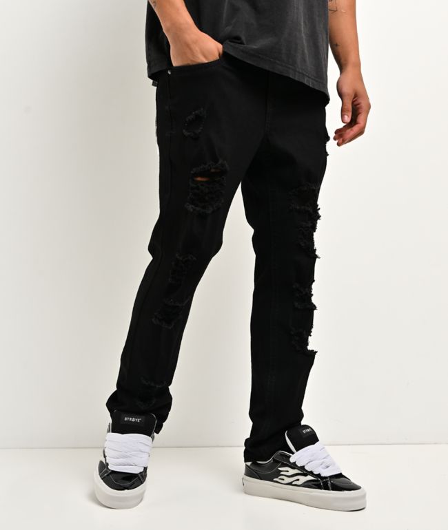 Ninth Hall Destroy Black Wash Skinny Jeans - Ninth Hall