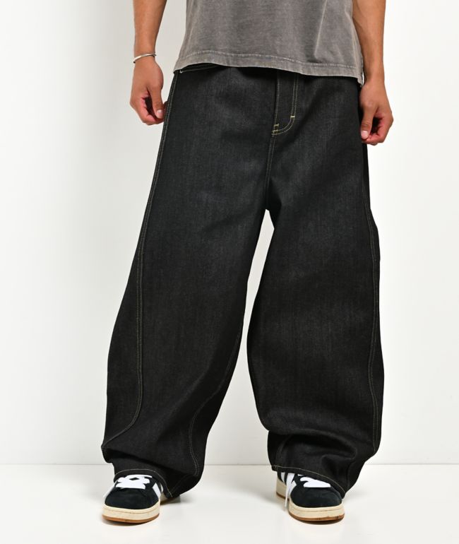 Empyre Raw Black Baggy Barrel Jeans - Empyre