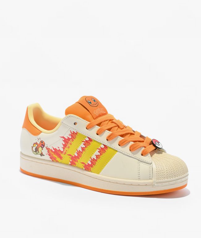 adidas x Pokémon Superstar II Charmander White & Orange Shoes - adidas