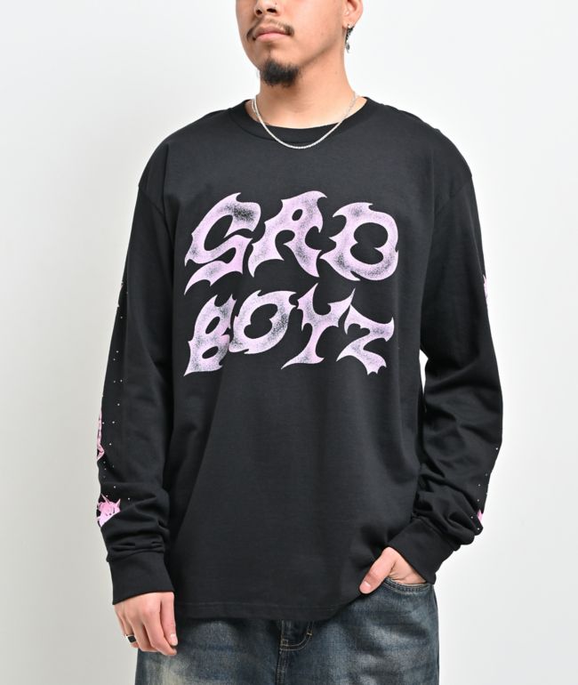 $AD BOYZ by Junior H Star Stone Black Long Sleeve T-Shirt - SAD BOYZ