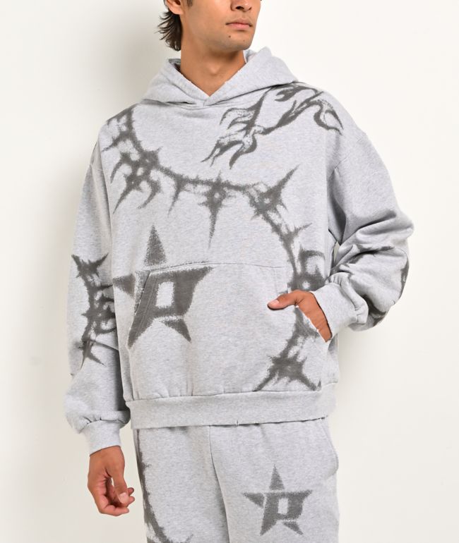 Porfa P Star Grey Hoodie - Porfa