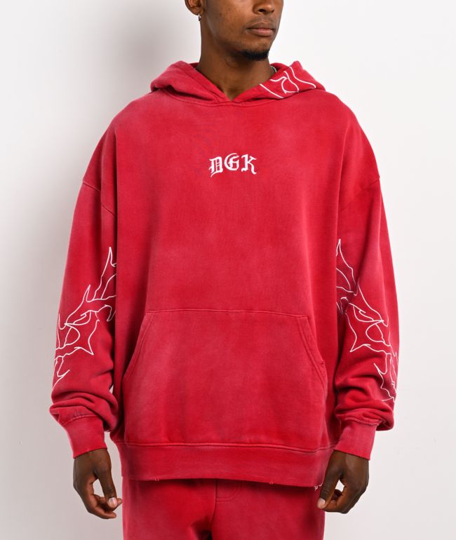 DGK Battalion Red Wash Hoodie - DGK