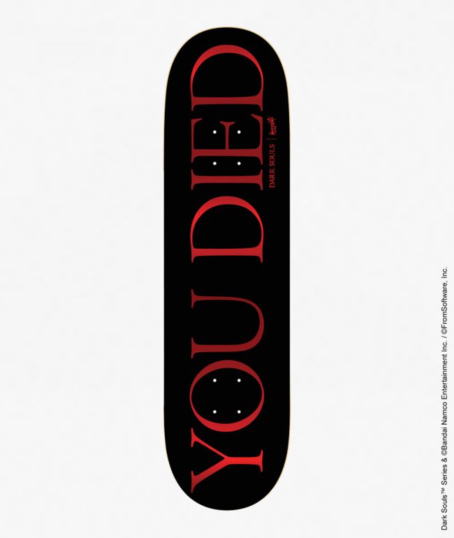 Welcome x Dark Souls You Died 8.5" Skateboard Deck - Welcome Skateboards