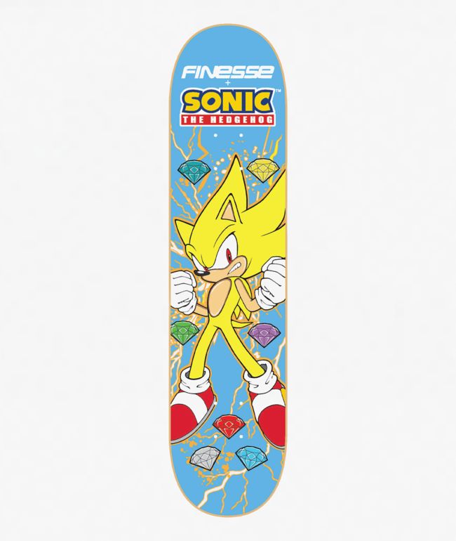 Finesse x Sonic The Hedgehog Super 8.0" Skateboard Deck - Finesse Skateboards