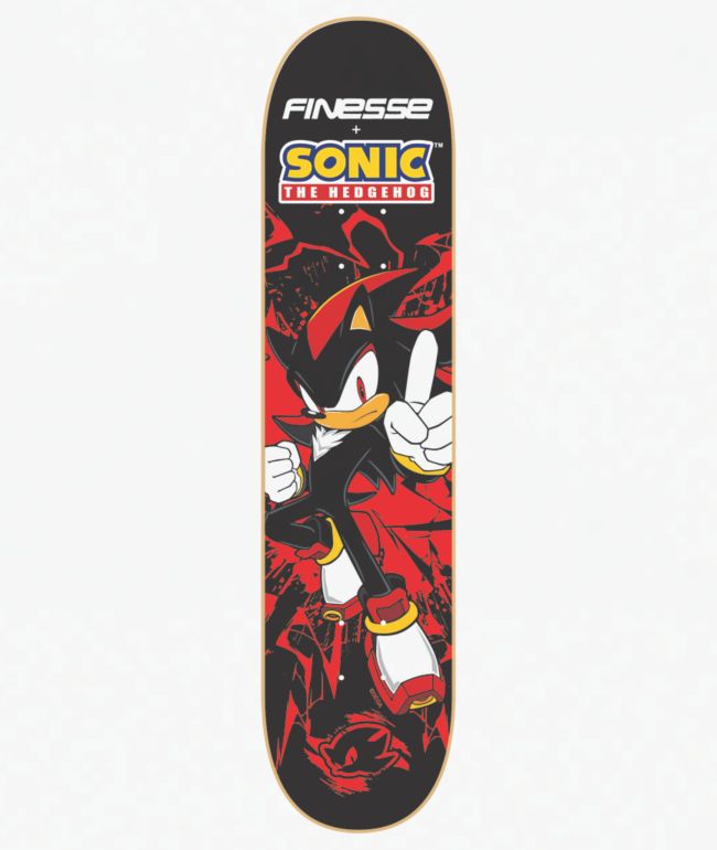 Finesse x Sonic The Hedgehog Shadow 8.25" Skateboard Deck - Finesse Skateboards