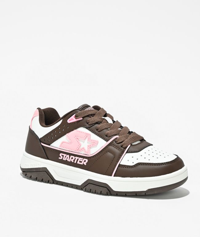 Starter Fast Break White, Brown & Rose Shoes - Starter