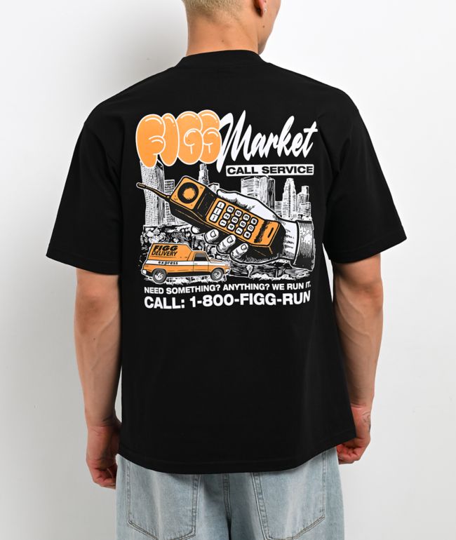 Figgmarket Mobile Black Heavyweight T-Shirt - Figmarket