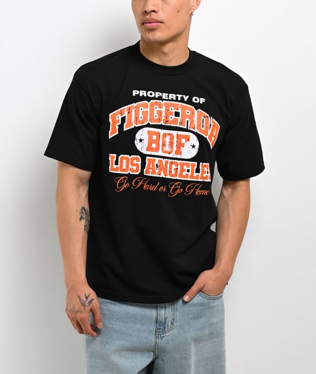 Figgmarket Property of Figg Street Black Heavyweight T-Shirt - Figgmarket