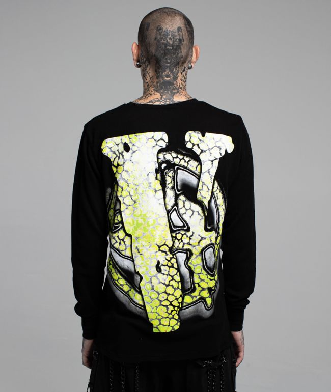 VLONE x LOSTHILLS Slime Grey Wash Thermal Long Sleeve T-Shirt - VLONE