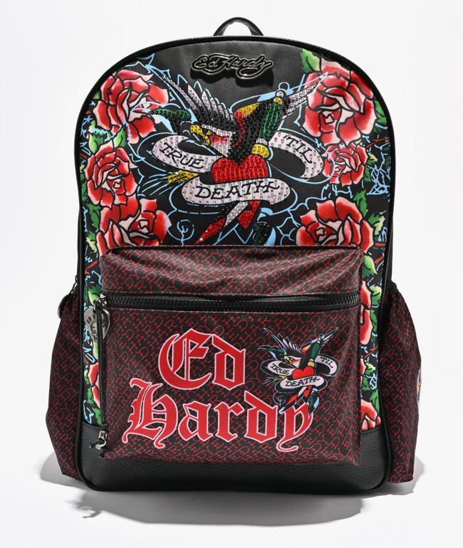 Ed Hardy Lulu Black Backpack - Ed Hardy
