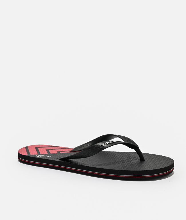 Volcom Volcomotion Black & Red Sandals - Volcom