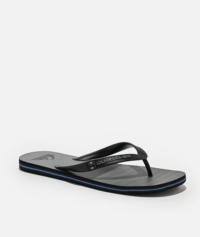 Quiksilver Moncata Art Black & Blue Sandals - Quiksilver