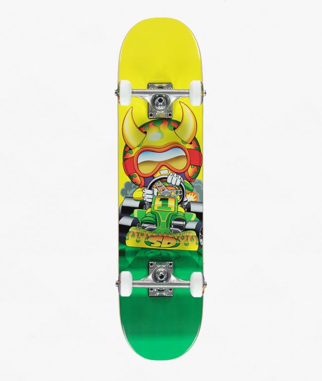 Speed Demons Kids Go Kart 7.25" Soft Top Skateboard Complete - Speed Demons