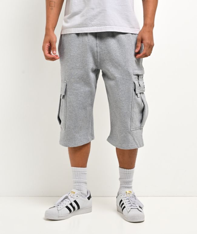 Pro Club OG Grey Heavyweight Cargo Sweat Shorts - Pro Club
