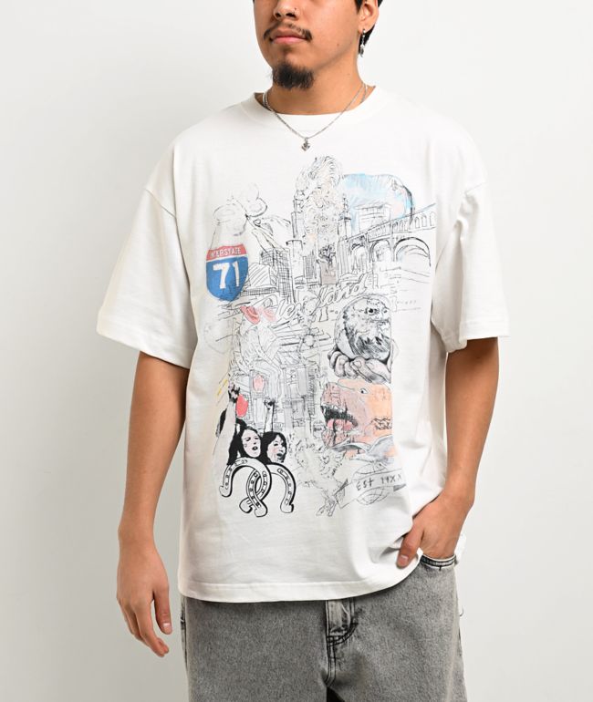 EST 19XX Cleveland Collage White T-Shirt - EST 19XX