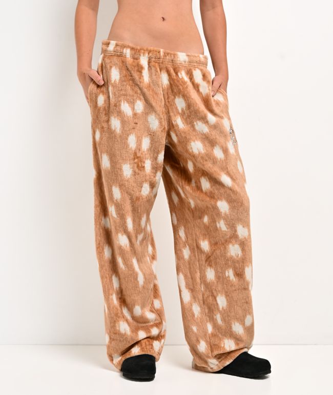 Ninth Hall Fawn Brown Plush Lounge Pants - Ninth Hall
