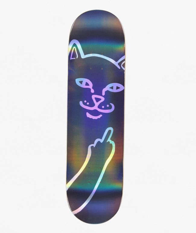 RIPNDIP Black Holo Lord Nermal 8.5" Skateboard Deck - RIPNDIP