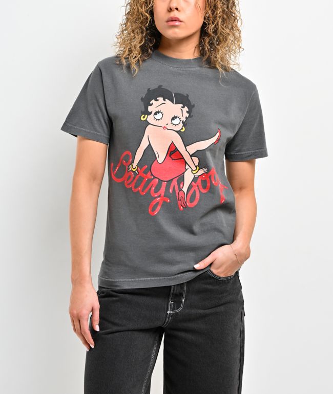 Highlight LA x Betty Boop Back At You Black Wash T-Shirt | Zumiez