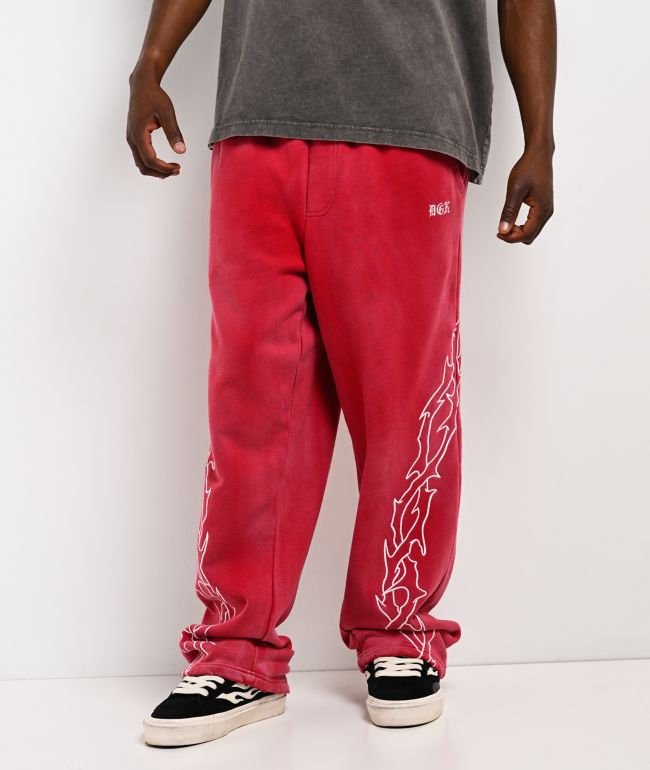 DGK Battalion Red Wash Sweatpants - DGK