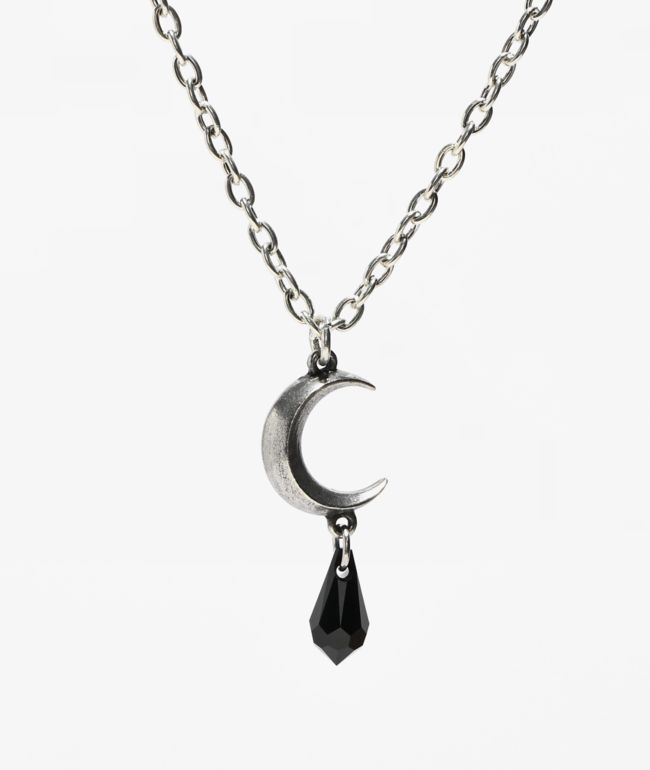 Alchemy Of England Tears Of The Moon Black Pendant Necklace - Alchemy of England