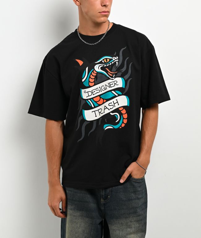 Designer Trash Serpentine Black T-Shirt - Designer Trash
