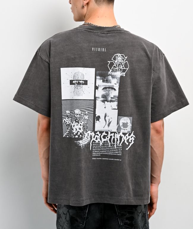 Vitriol Machines Vintage Grey T-Shirt - Vitriol