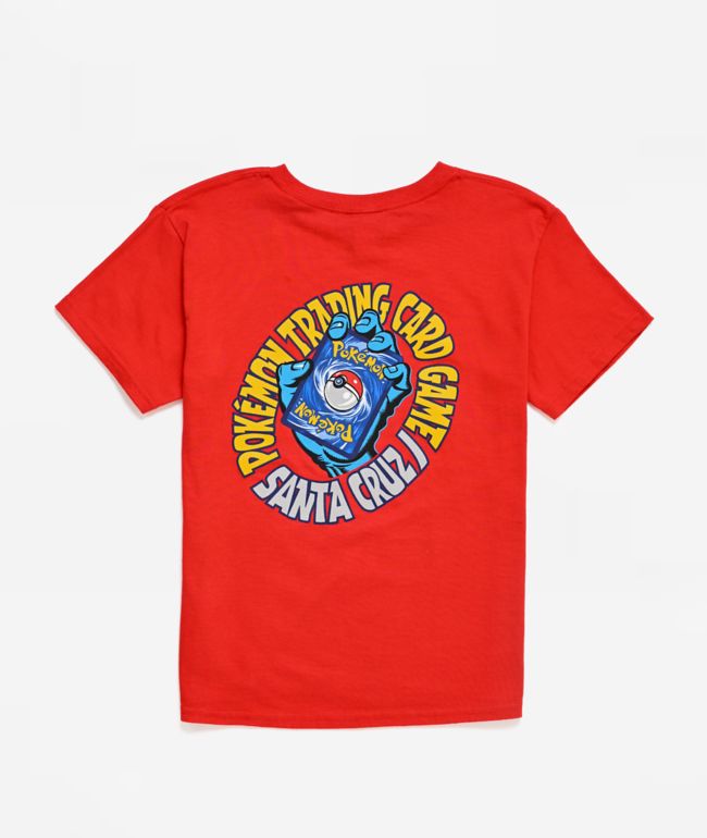 Santa Cruz x Pokémon Kids TCG Hand Red T-Shirt - Santa Cruz Skate