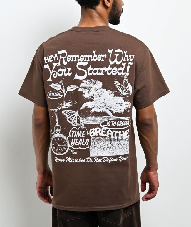 Dravus Positive Message Brown T-Shirt - Dravus
