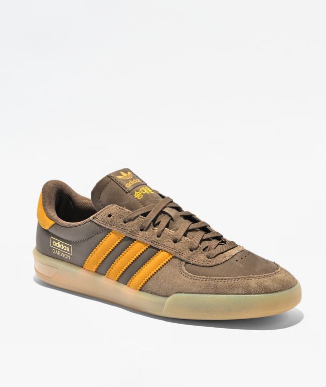 adidas Daewon Glenburn ADV Brown & Orange Skate Shoes - adidas