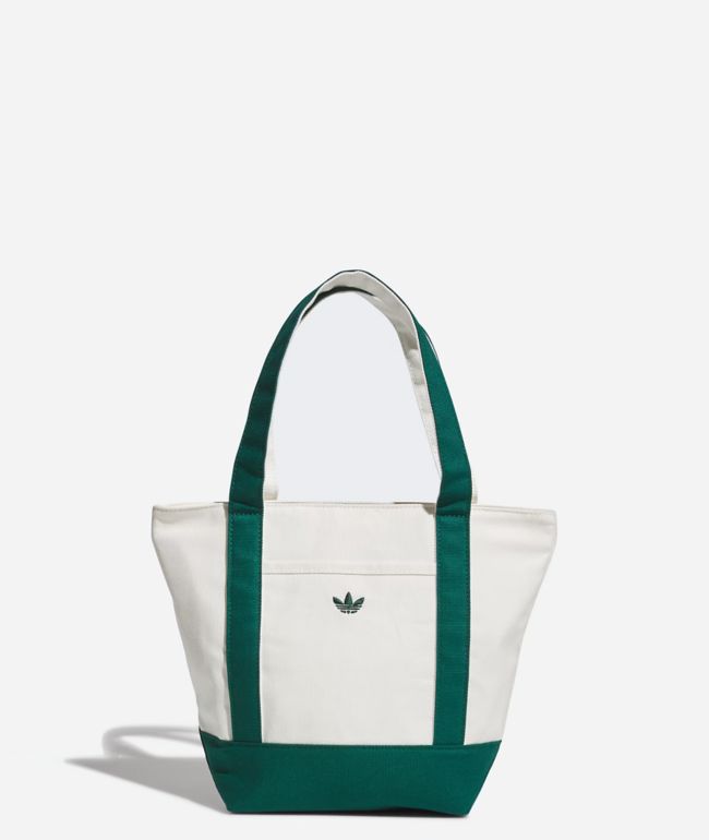 adidas Canvas White & Green Mini Tote Bag - adidas