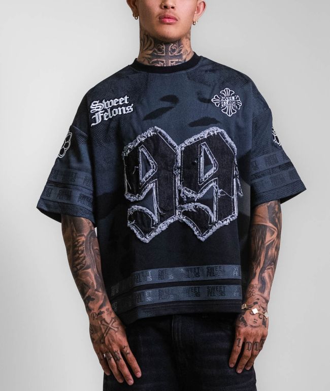 Sweet Felons Black Football Jersey - Sweet Felons