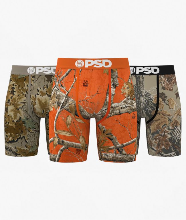 PSD x Realtree EDGE 3 Pack Camo Boxer Briefs - PSD Underwear