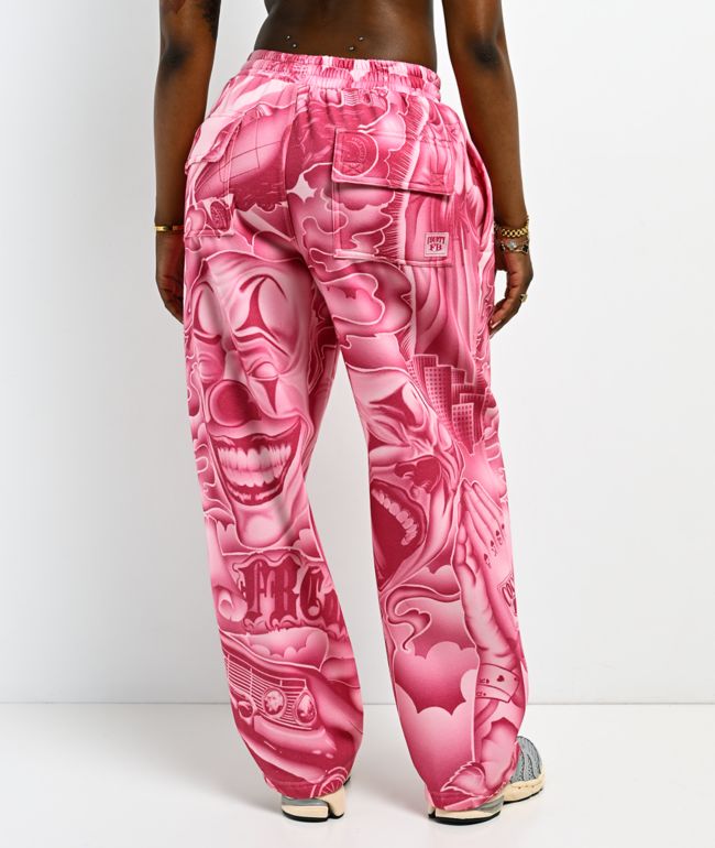 FB County Smile Now Cry Later Pink Sweatpants - FB County