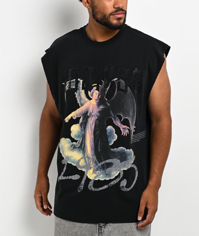 Cookies Heaven Or Hell Fallen Angel Black Knit Tank Top - Cookies Clothing