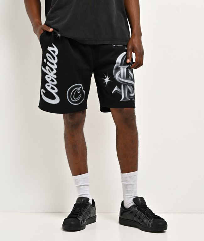 Cookies Draft Day Black Sweat Shorts - Cookies Clothing