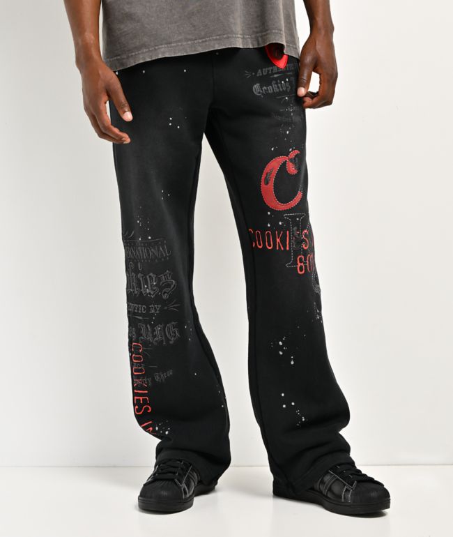 Cookies Gold Rush Splatter Black Sweatpants - Cookies Clothing