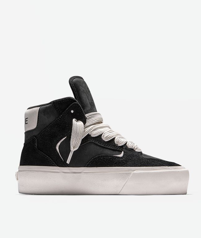 Straye VDR .01 Black & White High Top Skate Shoes - Straye