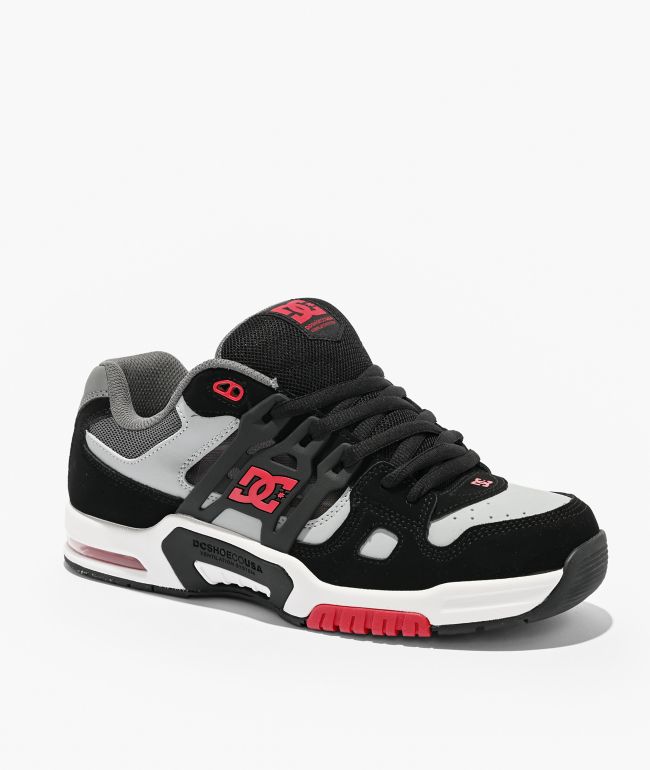 DC AT-2 Black, Grey & Red Skate Shoes - DC