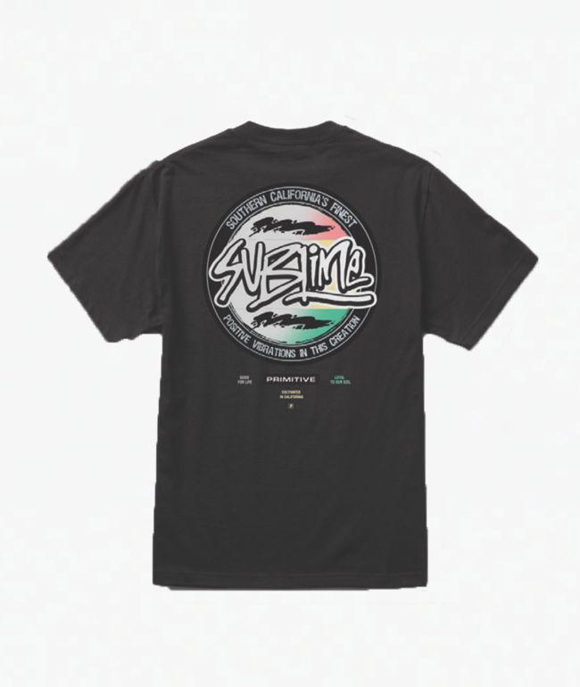 Primitive x Sublime Vibrations Color Changing Black Heavyweight T-Shirt - Primitive