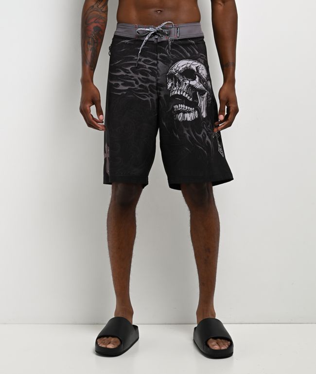 Affliction Decimation Black Board Shorts - Affliction