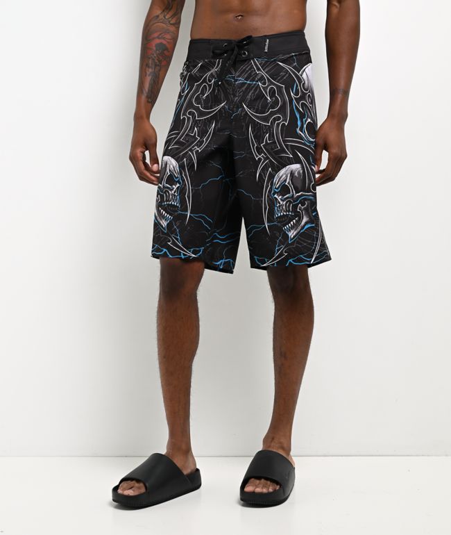Affliction Street Savage Black Board Shorts - Affliction