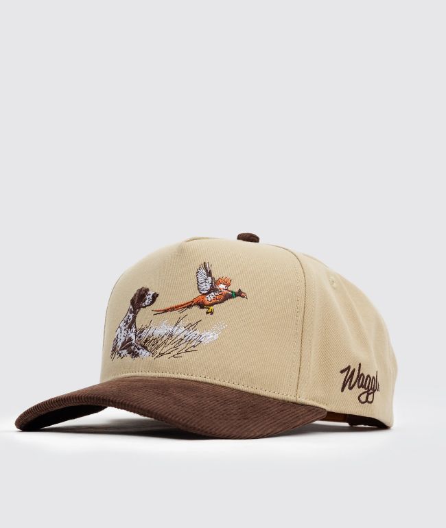 Waggle Upland Tan & Brown Snapback Hat - Waggle