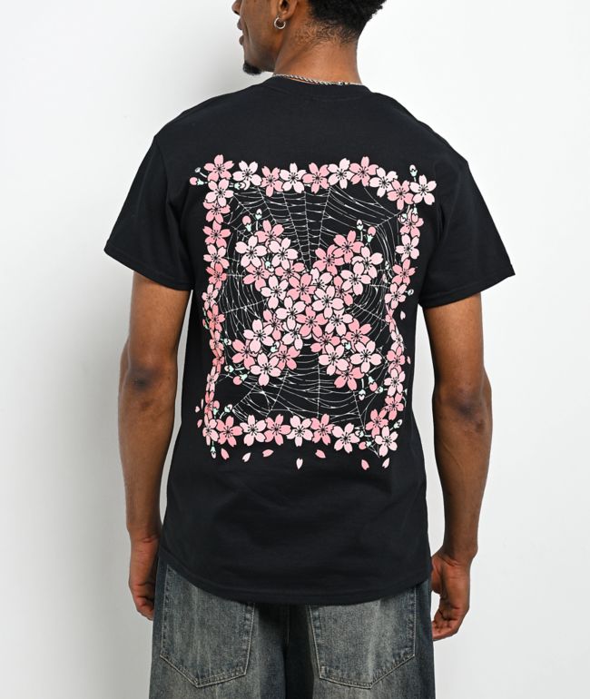 XPLR Cherry Blossoms Black T-Shirt - XPLR