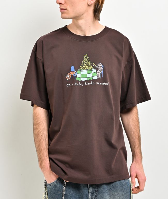 A.LAB Monkey On A Date Brown T-Shirt - A.LAB