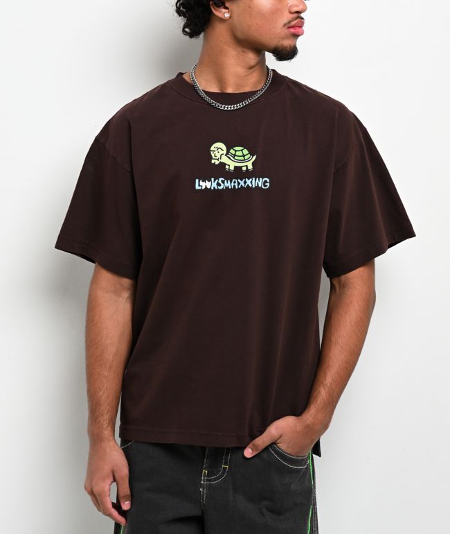 A.LAB Jerry Looksmaxxing Brown T-Shirt | Zumiez
