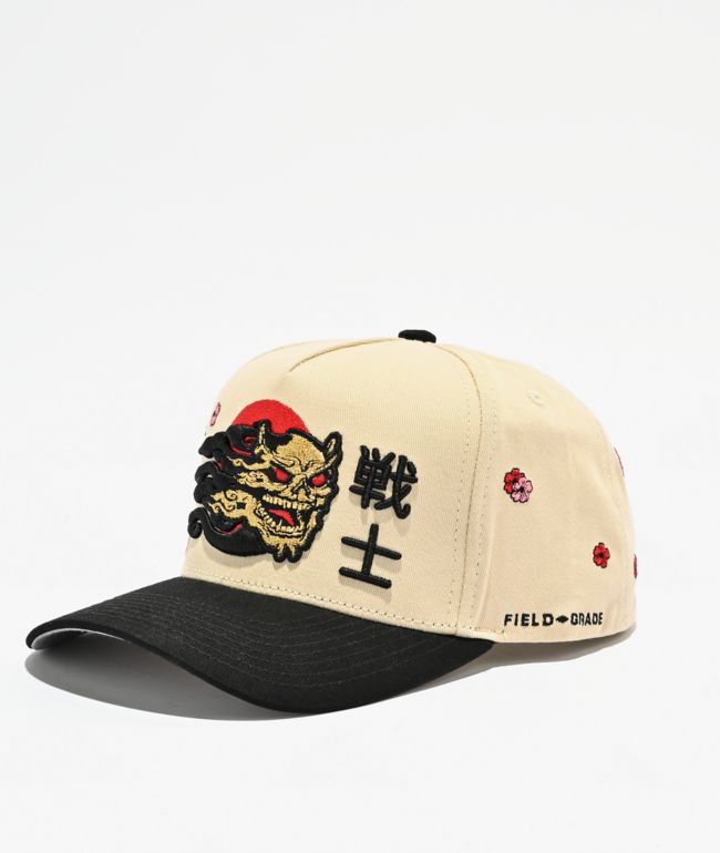 Field Grade Kanji Ghost Sand & Black Snapback Hat - Field Grade