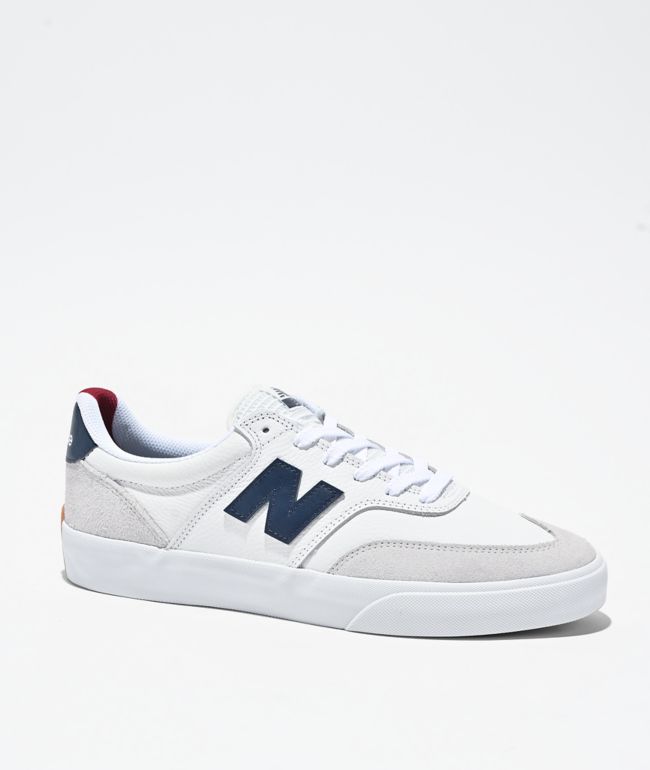 New Balance Numeric 340 White & Navy Skate Shoes - New Balance