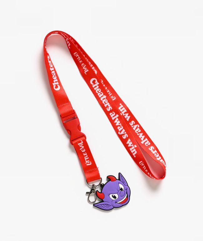 Little Evil Cheaters Win Red Lanyard - Little Evil